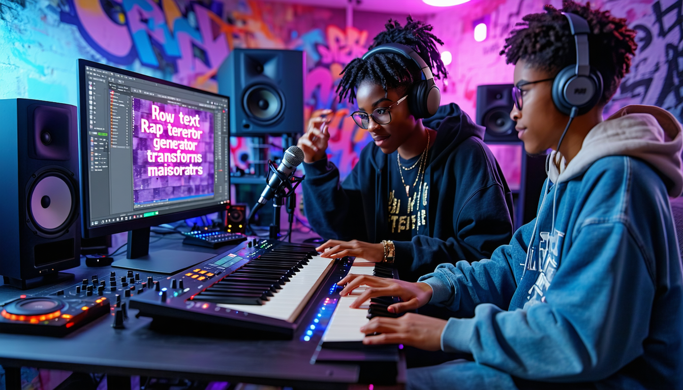 découvrez comment un générateur de texte de rap révolutionne la créativité musicale en fournissant des rythmes et des paroles uniques, permettant aux artistes de dépasser leurs limites et d'explorer de nouvelles dimensions artistiques.