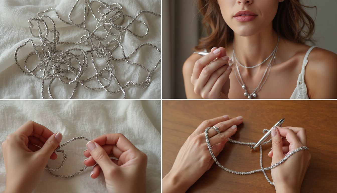 découvrez des étapes simples et efficaces pour démêler vos colliers sans les abîmer. suivez notre guide pratique pour retrouver vos bijoux impeccables en quelques instants.